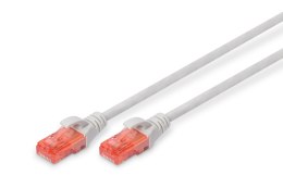 Digitus | CAT 6 | Patch cable | Unshielded twisted pair (UTP) | Male | RJ-45 | Male | RJ-45 | Grey | 5 m