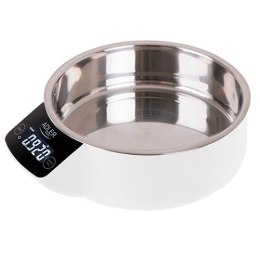 Adler | Kitchen scale with a bowl | AD 3166 | Maximum weight (capacity) 5 kg | Graduation 1 g | Display type LCD | White