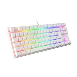 Genesis | THOR 303 TKL | Gaming keyboard | RGB LED light | US | White | Wired | 1.8 m | Brown Switch