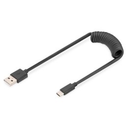 Digitus | USB-C cable | Male | 24 pin USB-C | Male | Black | 4 pin USB Type A | 1 m