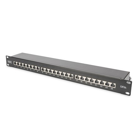 Digitus | Patch Panel | CAT 6A | RJ45, 8P8C | m | RJ45 shielding (Tinned bronze) | Suitable for 483 mm (19"") cabinet mounting