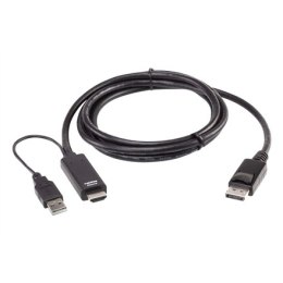 Aten 2L-7D02HDP True 4K 1.8M HDMI to DisplayPort Cable Aten | True 4K 1.8M HDMI to DisplayPort Cable | 2L-7D02HDP | Warranty mo
