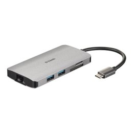 D-Link | 8-in-1 USB-C Hub with HDMI/Ethernet/Card Reader/Power Delivery | DUB-M810 | USB hub | Warranty month(s) | USB Type-C