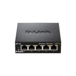D-Link | Ethernet Switch | DGS-105/E | Unmanaged | Desktop | 10/100 Mbps (RJ-45) ports quantity | 1 Gbps (RJ-45) ports quantity 
