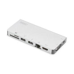 Digitus | USB-C Multiport Travel Dock | DA-70866 | Docking station | Ethernet LAN (RJ-45) ports 1 | VGA (D-Sub) ports quantity 1
