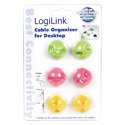 Logilink | Cable Organizer | Cable organizer | Green | Orange | Pink