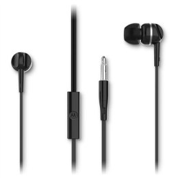 Motorola Słuchawki Słuchawki douszne 105 Douszne Wbudowany mikrofon Wtyczka 3,5 mm Czarna