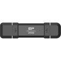 Silicon Power | Portable External SSD | DS72 | 250 GB | N/A "" | USB Type-A, USB Type-C 3.2 Gen 2 | Black
