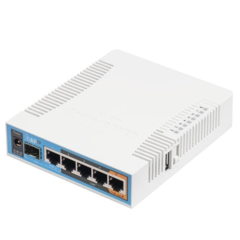 MikroTik | hAP ac | RB962UiGS-5HacT2HnT | 802.11ac | 2.4/5.0 | 1300 Mbit/s | 10/100/1000 Mbit/s | Ethernet LAN (RJ-45) ports 5 |