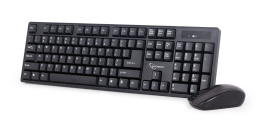 Gembird | Keyboard and mouse | KBS-W-01 | Keyboard and Mouse Set | Wireless | Mouse included | Batteries included | US | Black |