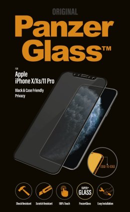 PanzerGlass | Screen protector - glass - with privacy filter | Apple iPhone 11 Pro, X, XS | Tempered glass | Black | Transparent