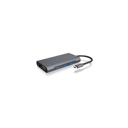 Icy Box IB-DK4040-CPD USB Type-C™ DockingStation with two video interfaces Raidsonic