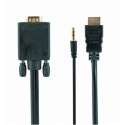 Cablexpert Video adapter cable | 15 pin HD D-Sub (HD-15) | Mini-phone stereo 3.5 mm | Male | 19 pin HDMI Type A | Male | Black |