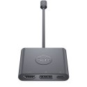 Dell Video adapter | 19 pin HDMI Type A | 20 pin DisplayPort | 24 pin USB-C (power only) | Female | 24 pin USB-C | Male | 0.18 m