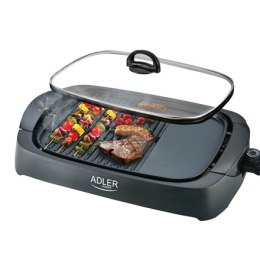 Adler Electric Grill AD 6610 Table, 3000 W, Black, Glass lid