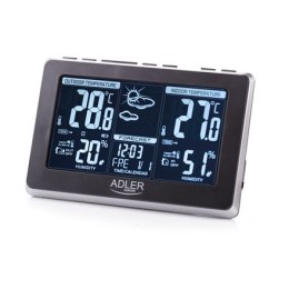 Adler Stacja pogody AD 1175 Czarny, biały wyświetlacz cyfrowy, zdalny czujnik