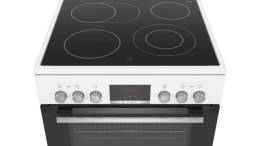 Bosch Cooker HKR39A220U Hob type Vitroceramic, Oven type Electric, White, Width 60 cm, Electronic ignition, Grilling, Digital, 6