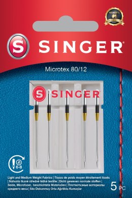 Singer Microtex Needle 80/12 5PK