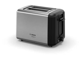 Bosch DesignLine Toaster TAT3P420 Power 970 W, Number of slots 2, Housing material Stainless steel, Stainless steel/Black