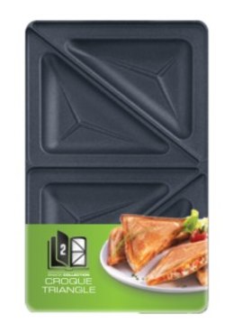 TEFAL | XA800212 | Triangle toasted sandwich set for Snack Collection | Dimensions (W x L) 13 x 22.5 cm | Black