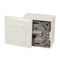Logilink | NP0006A Wall Outlet | Pure White | Metal die-cast housing with strain relief