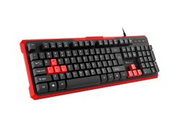 Genesis Silicone Keyboard RHOD 110 Standard, RU, Wired, Black/Red