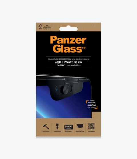 PanzerGlass | Screen protector - glass | Apple iPhone 13 Pro Max | Tempered glass | Black | Transparent