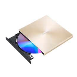 Asus ZenDrive U9M Interfejs USB 2.0, DVD±RW, prędkość odczytu CD 24 x, prędkość zapisu CD 24 x, złoty