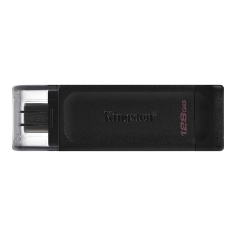 Kingston | USB Flash Drive | DataTraveler 70 | 128 GB | USB 3.2 Gen 1 Type-C | Black
