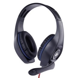 Gembird Gaming headset with volume control GHS-05-B Built-in microphone, Blue/Black, Wired, Over-Ear