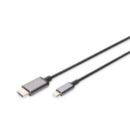 Digitus Video adapter cable | 19 pin HDMI Type A | Male | 24 pin USB-C | Male | Black | 1.8 m