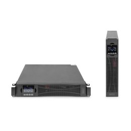 DIGITUS OnLine UPS, rack/tower, 1500VA, 1500W, LCD, 8 x C13, 1 x C19, RS-232, USB, RJ45, SNMP card (optional), relay card (optio