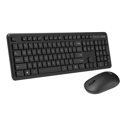 Asus Keyboard and Mouse Set CW100 Keyboard and Mouse Set, Wireless, Mouse included, Batteries included, UI, Black