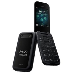 Nokia 2660 Flip Black, 2,8 ", TFT LCD, 240 x 320, Unisoc, T107, wewnętrzna pamięć RAM 0,048 GB, 0,128 GB, microSDHC, Dual SIM, a