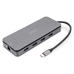 Digitus 11 in 1 USB-C Docking Station and SSD Enclosure DA-70896 4x USB 3.0, 1x VGA, 1x HDMI, RJ45, Card Reader for SD and TF ca