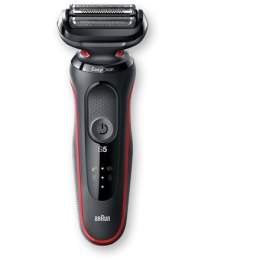 Braun Shaver 51-R1200s	 Operating time (max) 50 min, Wet & Dry, Black/Red