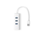 TP-LINK | USB 3.0 3-Port Hub & Gigabit Ethernet Adapter 2 in 1 USB Adapter | UE330