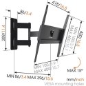 Vogels | Wall mount | MA3040-A1 | Full Motion | 32-65 "" | Maximum weight (capacity) 25 kg | Black