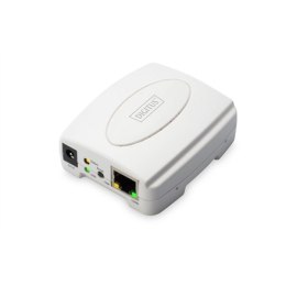 Serwer wydruku Digitus USB, 1 port 1x RJ45, 1x USB A, USB 2.0 DN-13003-2 biały