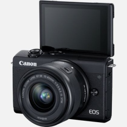 Lustrzanka Canon EOS M200 + EF-M 15-45 IS STM, Megapiksele 24.1 MP, Stabilizator obrazu, ISO 25600, Przekątna wyświetlacza 3.0 "