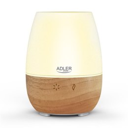 Adler Ultrasonic Aroma Dyfuzor AD 7967 Ultradźwiękowy, Nadaje się do pomieszczeń do 25 m³, Brązowy/Biały