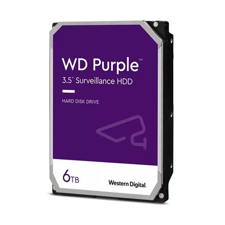 Western Digital | Hard Drive | Purple WD64PURZ | 5460 RPM | 6000 GB