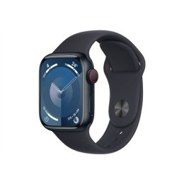 Apple Series 9 (GPS + Cellular) Inteligentny zegarek 4G Wykonane w 100% z aluminium pochodzącego z recyklingu Midnight 41 mm Odb