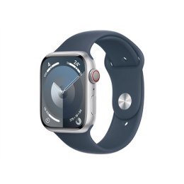 Apple Series 9 (GPS + Cellular) Inteligentny zegarek 4G Wykonane w 100% z aluminium pochodzącego z recyklingu Storm blue 45 mm O
