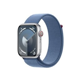 Apple Series 9 (GPS + Cellular) Inteligentny zegarek 4G Wykonane w 100% z aluminium pochodzącego z recyklingu Zimowy błękit 45 m