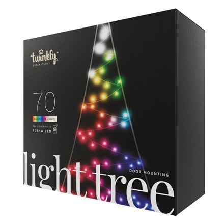 Twinkly Light Tree 2D Smart LED 70 RGBW (Multicolor + White), 2m Twinkly | Light Tree 2D Smart LED 70, 2m | RGBW - 16M+ colors +