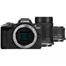 Canon EOS | R50 | RF-S 18-45mm F4.5-6.3 IS STM lens, 55-210mm F5.0-7.1 IS STM lens | Black