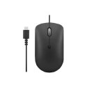 Lenovo | Compact Mouse | 400 | Przewodowa | USB-C | Kruczoczarna