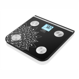 Gallet Personal scale GALPEP712 Maximum weight (capacity) 150 kg, Accuracy 100 g, Memory function, 10 user(s), Black with motiv