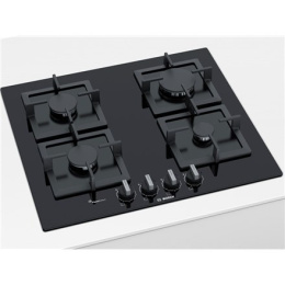 Bosch Hob PPP6A6B20 Gas on glass, Number of burners/cooking zones 4, Black,